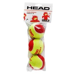Tenisové Míče HEAD TIP red 3er Beutel  - Stage 3